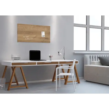 Sigel glasmagneetbord Artverum 910x460x15mm natural wood design met 3 magneten  7