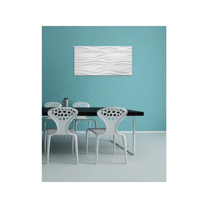 Sigel glasmagneetbord Artverum 910x460x15mm white wave design met 3 magneten  7