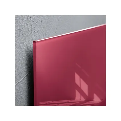 Tableau magnétique en verre Sigel Artverum 480x480x15mm rouge baie avec 3 aimants 5