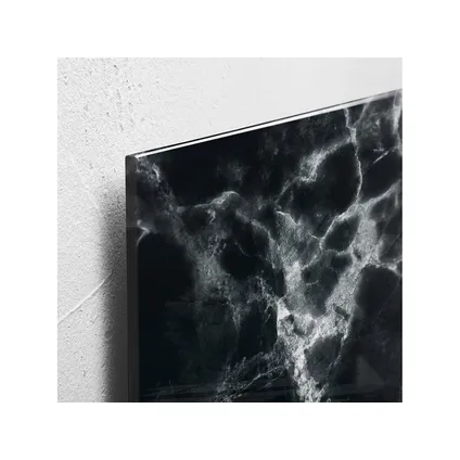 Sigel glasmagneetbord Artverum 910x460x15mm zwart marmer design met 3 magneten  6