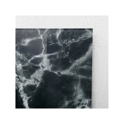 Tableau magnétique en verre Sigel Artverum 910x460x15mm design marbre noir avec 3 aimants 9