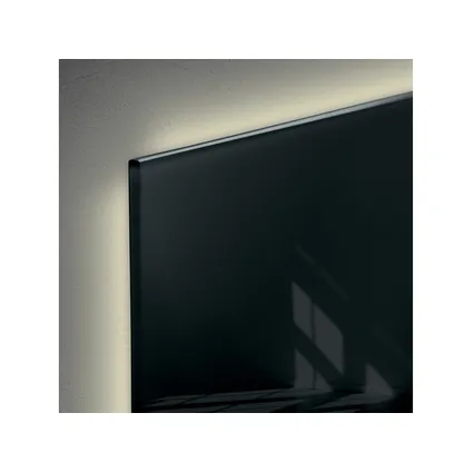 Tableau magnétique en verre Sigel Artverum éclairage LED 480x480x15mm noir avec 3 aimants 3