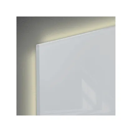 Tableau magnétique en verre Sigel Artverum éclairage LED 480x480x15mm super blanc avec 3 aimants 3