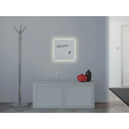 Sigel glasmagneetbord Artverum ledverlichtingverlichting 480x480x15mm super wit met 3 magneten  6