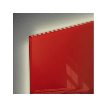 Tableau magnétique en verre Sigel Artverum éclairage LED 480x480x15mm rouge avec 3 aimants 4