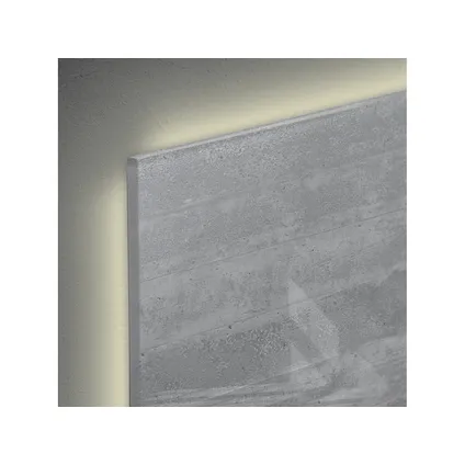 Tableau magnétique en verre Sigel Artverum éclairage LED 480x480x15mm design béton avec 3 aimants 3