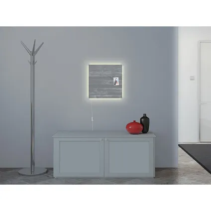 Sigel glasmagneetbord Artverum ledverlichtingverlichting 480x480x15mm beton design met 3 magneten  6