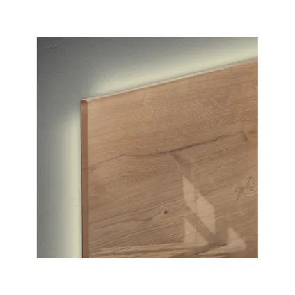 Sigel glasmagneetbord Artverum ledverlichting 480x480x15mm natural wood design met 3 magneten  4