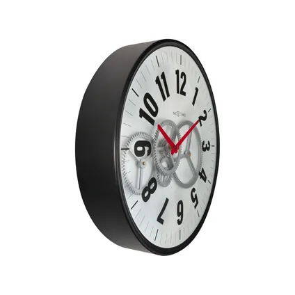 Nextime wandklok ø36cm Gear Clock wit metaal/glas 2
