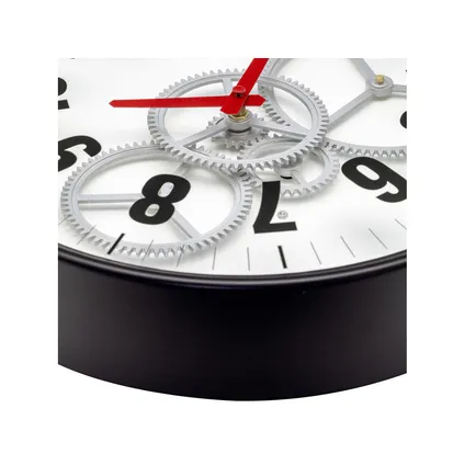 Horloge murale Nextime Gear Clock ø36cm métal/verre blanc 4