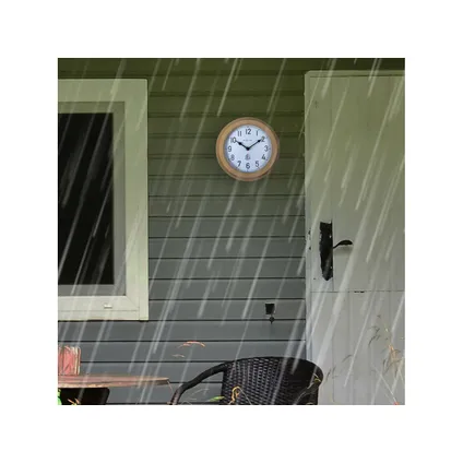 Horloge murale d'extérieur Nextime Poppy ø22cm métal brun 5