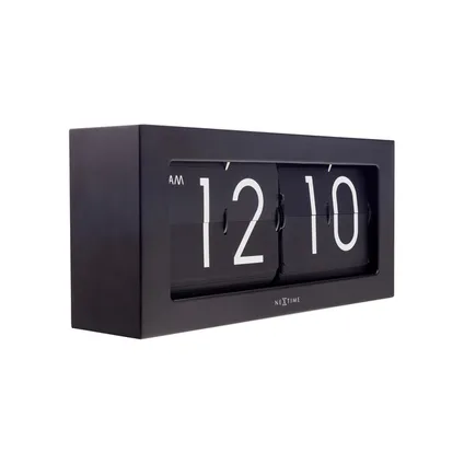 Horloge de table flip Nextime Big Flip 36x16x8,5cm métal noir 2