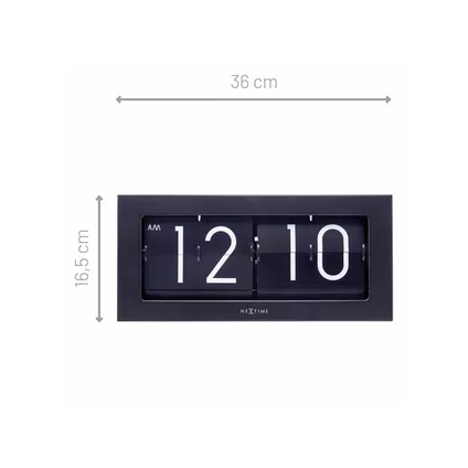 Horloge de table flip Nextime Big Flip 36x16x8,5cm métal noir 6