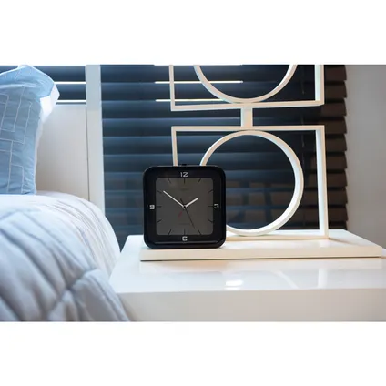Horloge de table Nextime Square Alarm 20x20x6cm noir 10