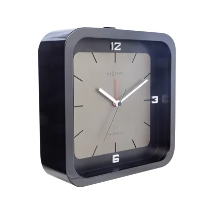 Horloge de table Nextime Square Alarm 20x20x6cm noir 2