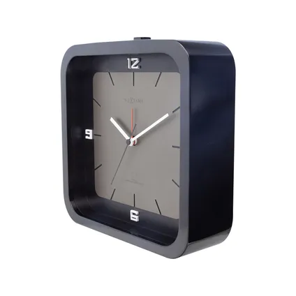 Horloge de table Nextime Square Alarm 20x20x6cm noir 3