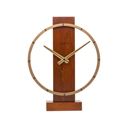 Horloge de table Nextime Table Carl 34x27cm bois brun