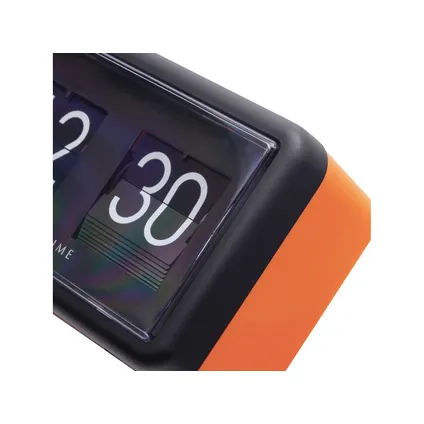 Horloge de table flip Nextime 18x10x7cm orange/noir 4
