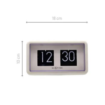 Horloge de table flip Nextime 18x10x7cm blanc/noir 6