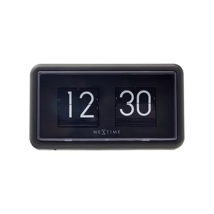 Horloge de table flip Nextime 18x10x7cm noir