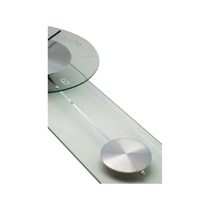 Nextime wandklok Eleanor 70x30cm glas/metaal transparant 5
