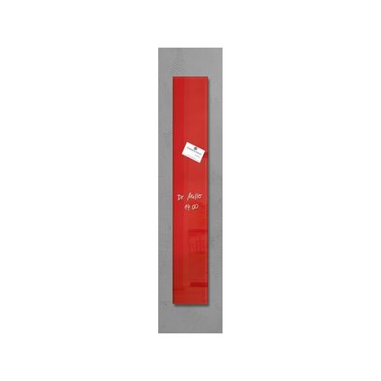 Sigel glasmagneetbord Artverum 120x780x15mm rood