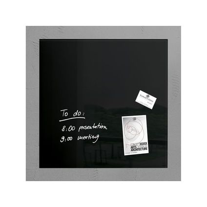 Sigel glasmagneetbord Artverum 480x480x15mm zwart
