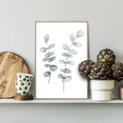 Schilderij Eucalyptus Botanisch - Plant - Natuur - Bladeren - Slim Frame 20 x 30 cm MDF Groen                                                                                                                                                                                                                                                                                                                                                                                                                                                                                                                                                                                                                                                                                                                                                                                                                                                                                                                                                                                                                                                                                                                                                                                                                              2