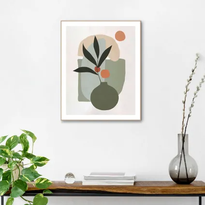 Tableau Slim Frame Vase avec des fleurs-Abstrait-Formes MDF vert 40x50cm                                                                                                                                                                                                                                                                                                                                                                                                                                                                                                                                                                                                                                                                                                                                                                                                                                                                                                                                                                                                                                                                                                                                                                   2