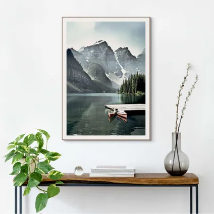 Tableau Slim Frame Lac de montagne-Parc national Banff MDF vert 50x70cm                                                                                                                                                                                                                                                                                                                                                                                                                                                                                                                                                                                                                                                                                                                                                                                                                                                                                                                                                                                                                      2