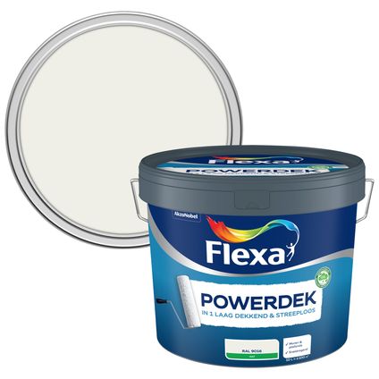 Praxis Flexa Powerdek muren & plafonds RAL9016 10L aanbieding