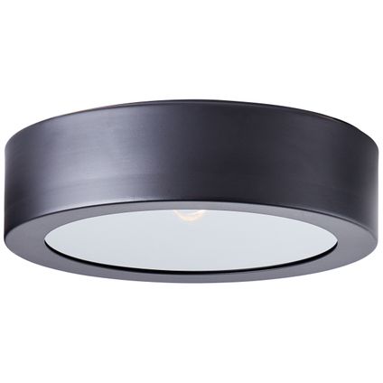 Brilliant plafondlamp Sandros zwart gerookt glas ⌀23cm E14