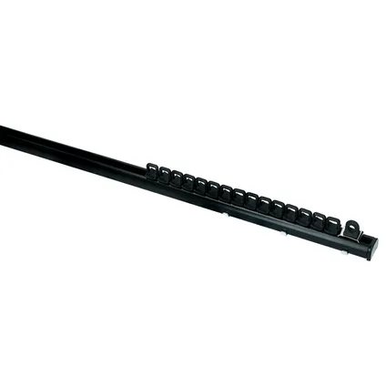 Gordijnrail kit Subtile rail zwart 200cm  2