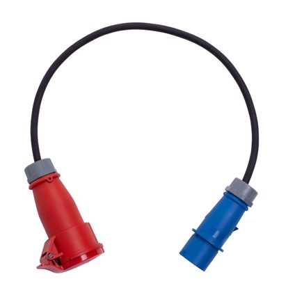 Câble de connexion chargeur portable CEE rouge-bleu