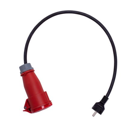 Câble de connexion chargeur portable rouge CEE-schuko 16A