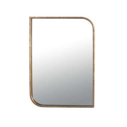 Spiegel met vierkante en afgeronde zijden in een vintage look