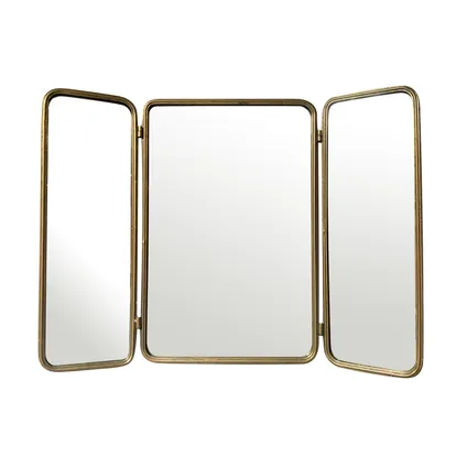 Kappersspiegel / metaal goud