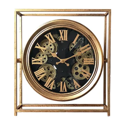 Horloge murale mécanique doré