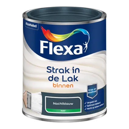 Flexa Strak in de Lak mat nachtblauw 0,75L 3