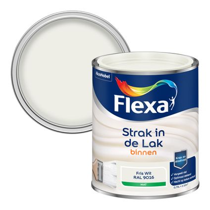 Flexa Strak in de Lak mat fris wit/RAL9016 0,75L