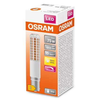 OSRAM ledlamp Special T Slim dimbaar warm wit B15D 9W 2
