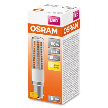 OSRAM led lamp Special T Slim warm wit B15D 7W 2