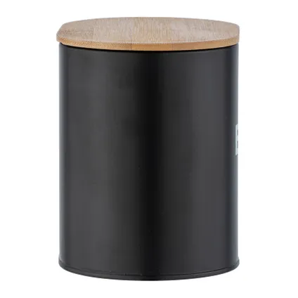 Boîte de rangement Wenko Gara pour salle de bain noir avec couvercle en bambou 5