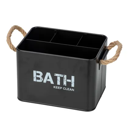 Boîte de rangement Wenko Gara pour salle de bain avec 4 compartiments noir 2