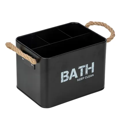 Boîte de rangement Wenko Gara pour salle de bain avec 4 compartiments noir 4