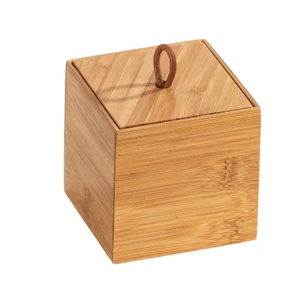 Boîte de rangement Wenko Terra S avec couvercle en bambou