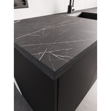 Plan de travail Sencys marbre noir mat 304x64x3,8cm