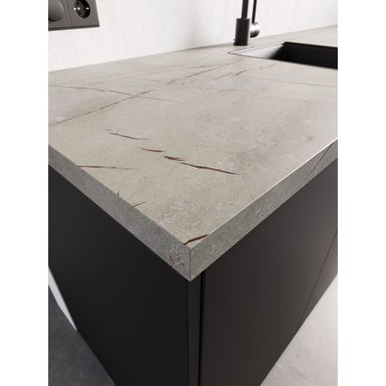 Plan de travail Sencys 304x64x3,8cm marbre gris moyen