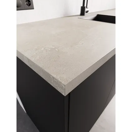 Sencys werkblad aanrechtblad licht ruw beton 304x64x3,8cm