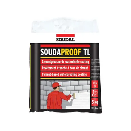 Soudal coating waterdichting Soudaproof TL wit 5kg